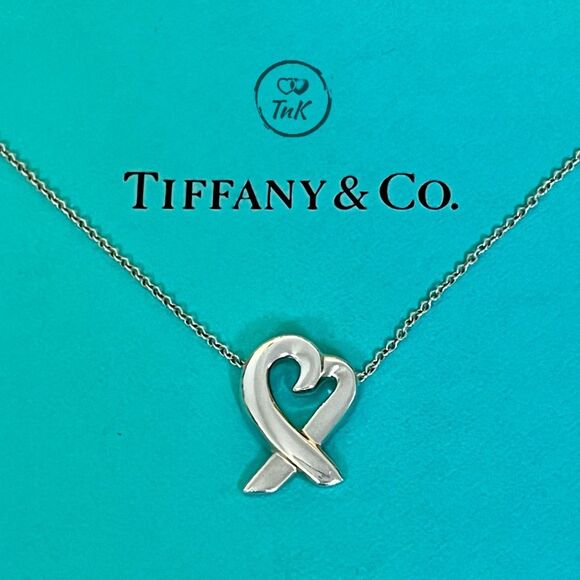 Tiffany & Co Paloma Picasso Loving Heart Pendant Necklace - Silver - 16” - Picture 2 of 14